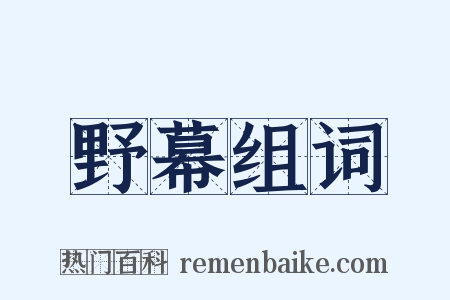野幕组词是什么意思的图片